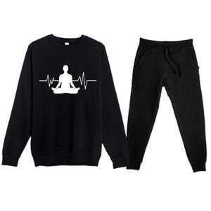 Zen Heartbeat Pulse Premium Crewneck Sweatsuit Set