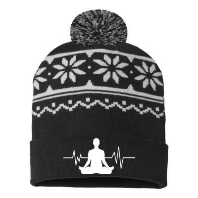 Zen Heartbeat Pulse USA-Made Snowflake Beanie