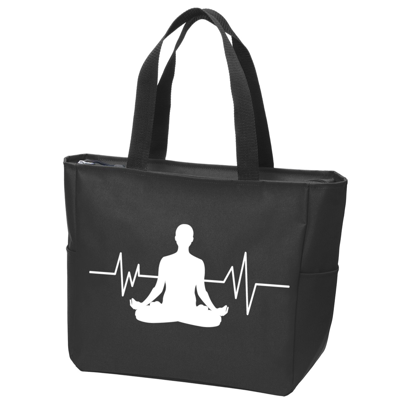 Zen Heartbeat Pulse Zip Tote Bag