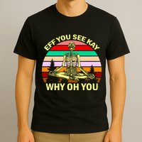 Zen Meditating Skeleton Eff You See Kay T-Shirt