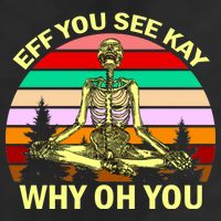 Zen Meditating Skeleton Eff You See Kay Adult Drive Performance Visor