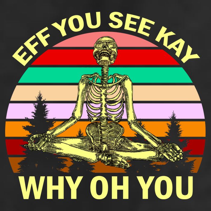 Zen Meditating Skeleton Eff You See Kay Adult Drive Performance Visor