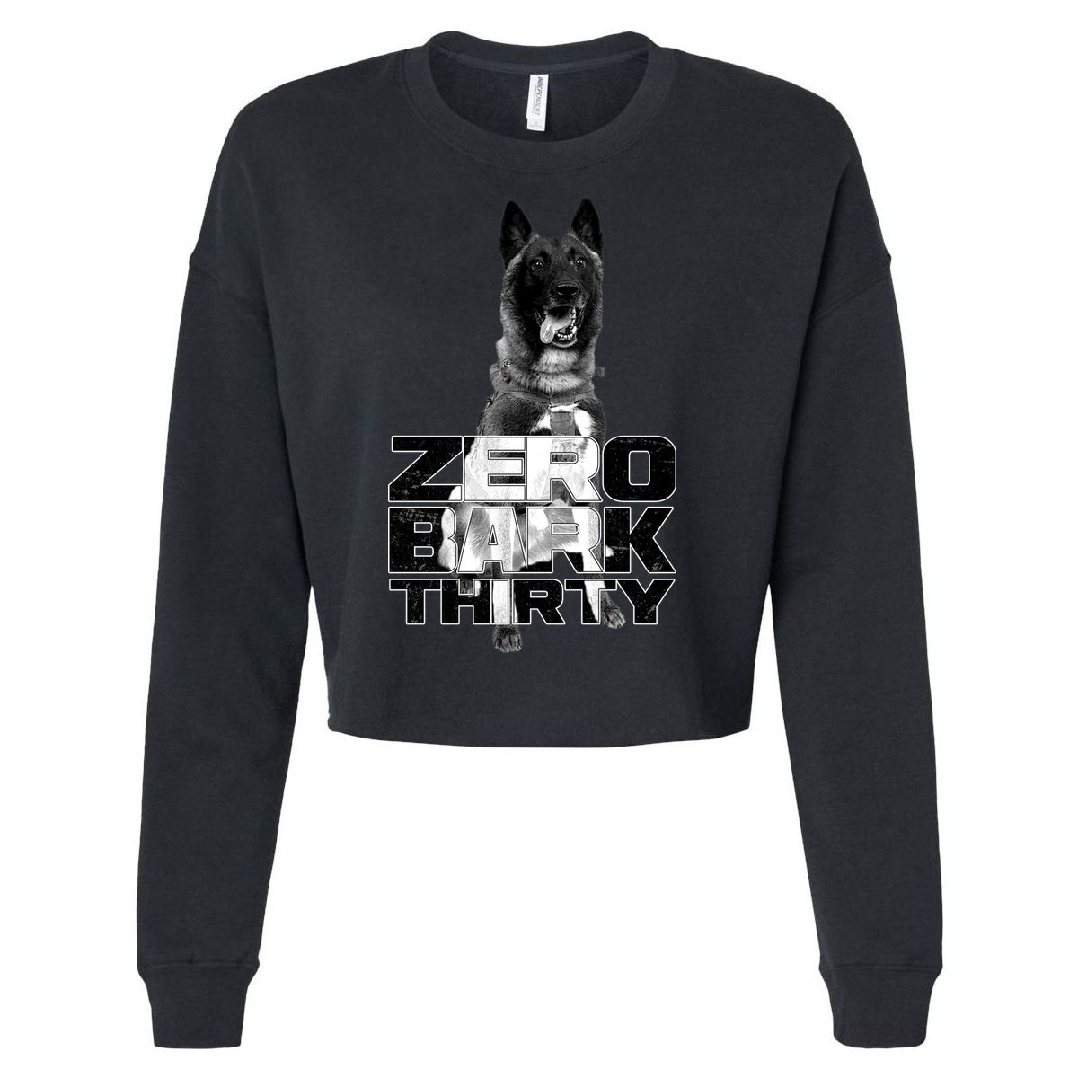 Zero Bark Thirty Conan the Hero Dog Cropped Pullover Crew