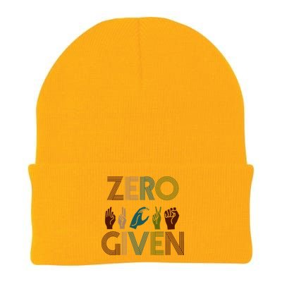 Zero Given Sign Language Knit Cap Winter Beanie