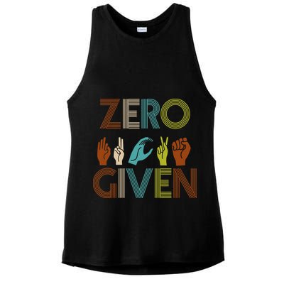 Zero Given Sign Language Ladies PosiCharge Tri-Blend Wicking Tank
