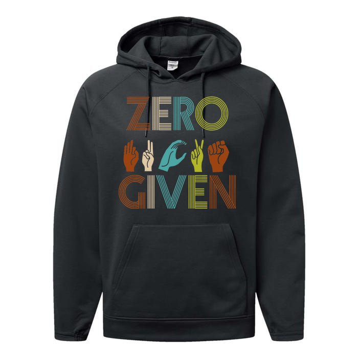 Zero Given Sign Language Performance Fleece Hoodie