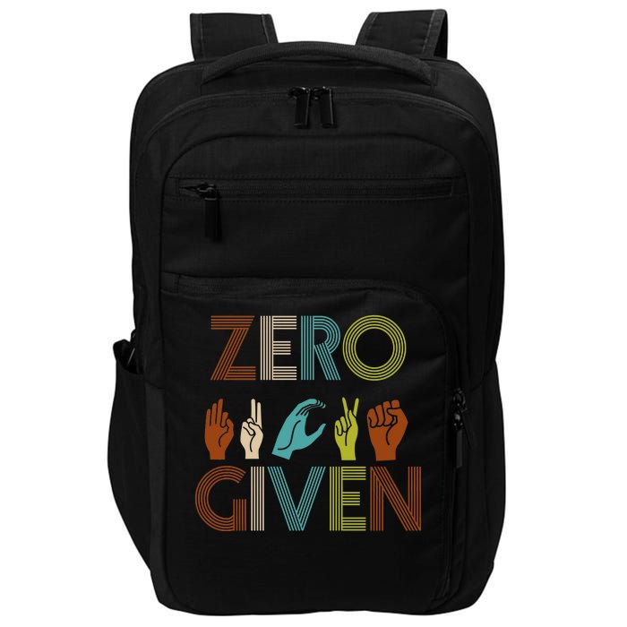 Zero Given Sign Language Impact Tech Backpack