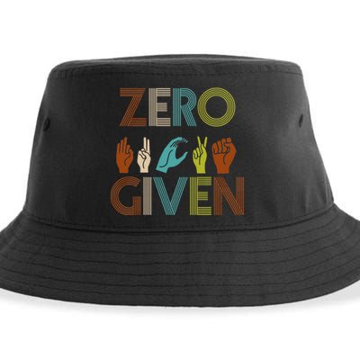 Zero Given Sign Language Sustainable Bucket Hat