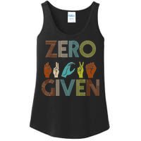 Zero Given Sign Language Ladies Essential Tank