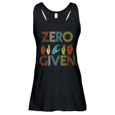 Zero Given Sign Language Ladies Essential Flowy Tank