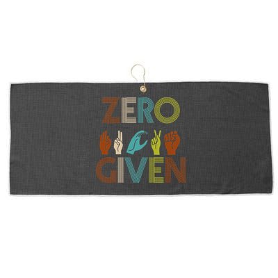 Zero Given Sign Language Large Microfiber Waffle Golf Towel