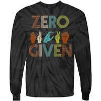 Zero Given Sign Language Tie-Dye Long Sleeve Shirt