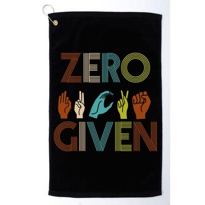 Zero Given Sign Language Golf Towel
