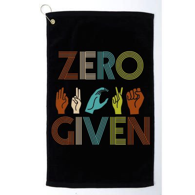 Zero Given Sign Language Platinum Collection Golf Towel