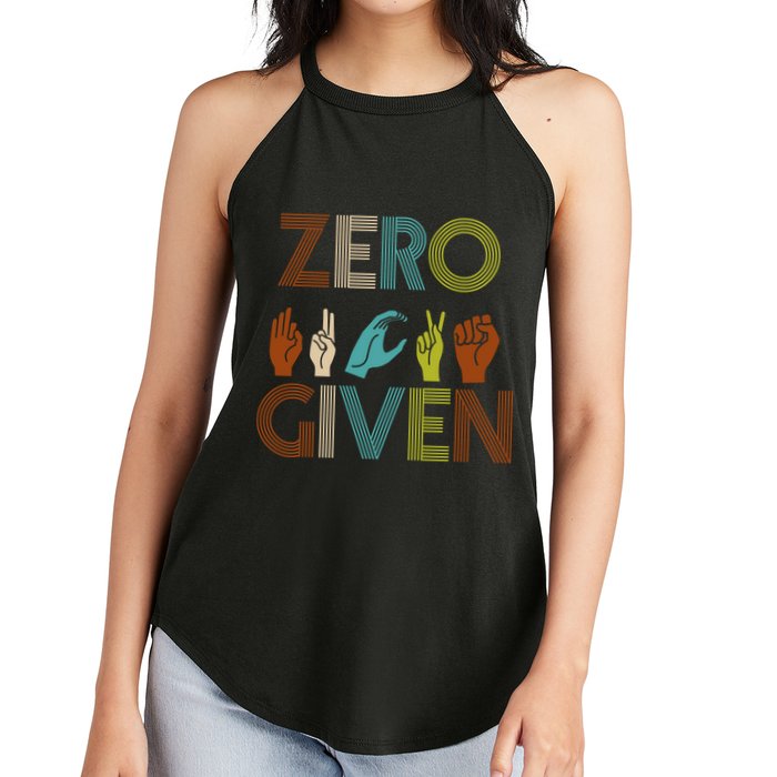 Zero Given Sign Language Women's Perfect Tri Rocker Tank