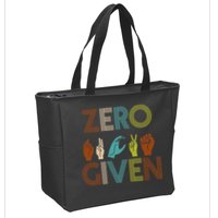 Zero Given Sign Language Zip Tote Bag