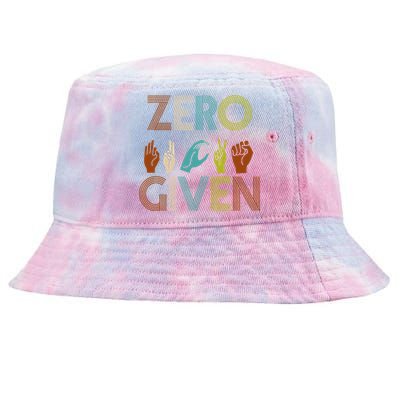 Zero Given Sign Language Tie-Dyed Bucket Hat