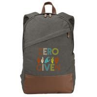 Zero Given Sign Language Cotton Canvas Backpack