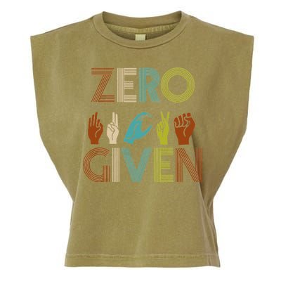 Zero Given Sign Language Garment-Dyed Women's Muscle Tee