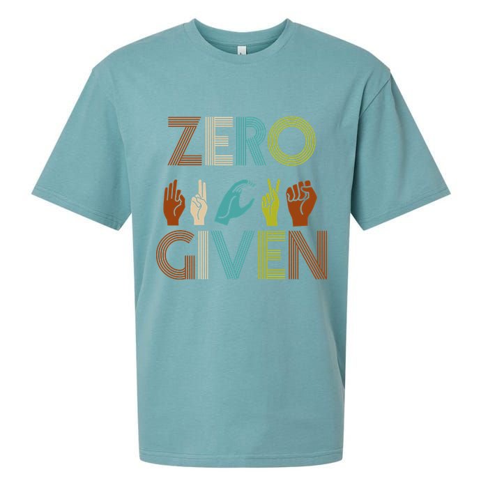 Zero Given Sign Language Sueded Cloud Jersey T-Shirt