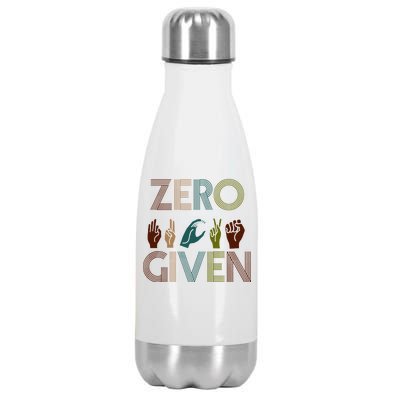 Zero Given Sign Language Stainless Steel Insulated Water Bottle