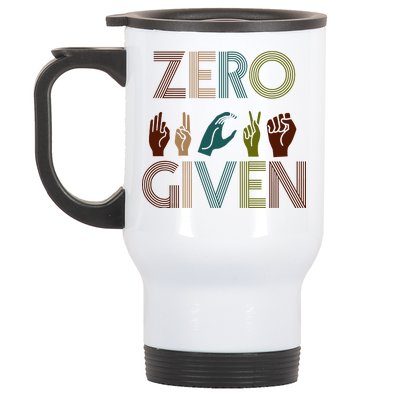 Zero Given Sign Language Stainless Steel Travel Mug