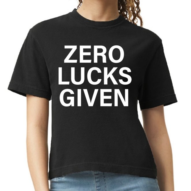 Zero Lucks Given Comfort Colors Boxy T-Shirt