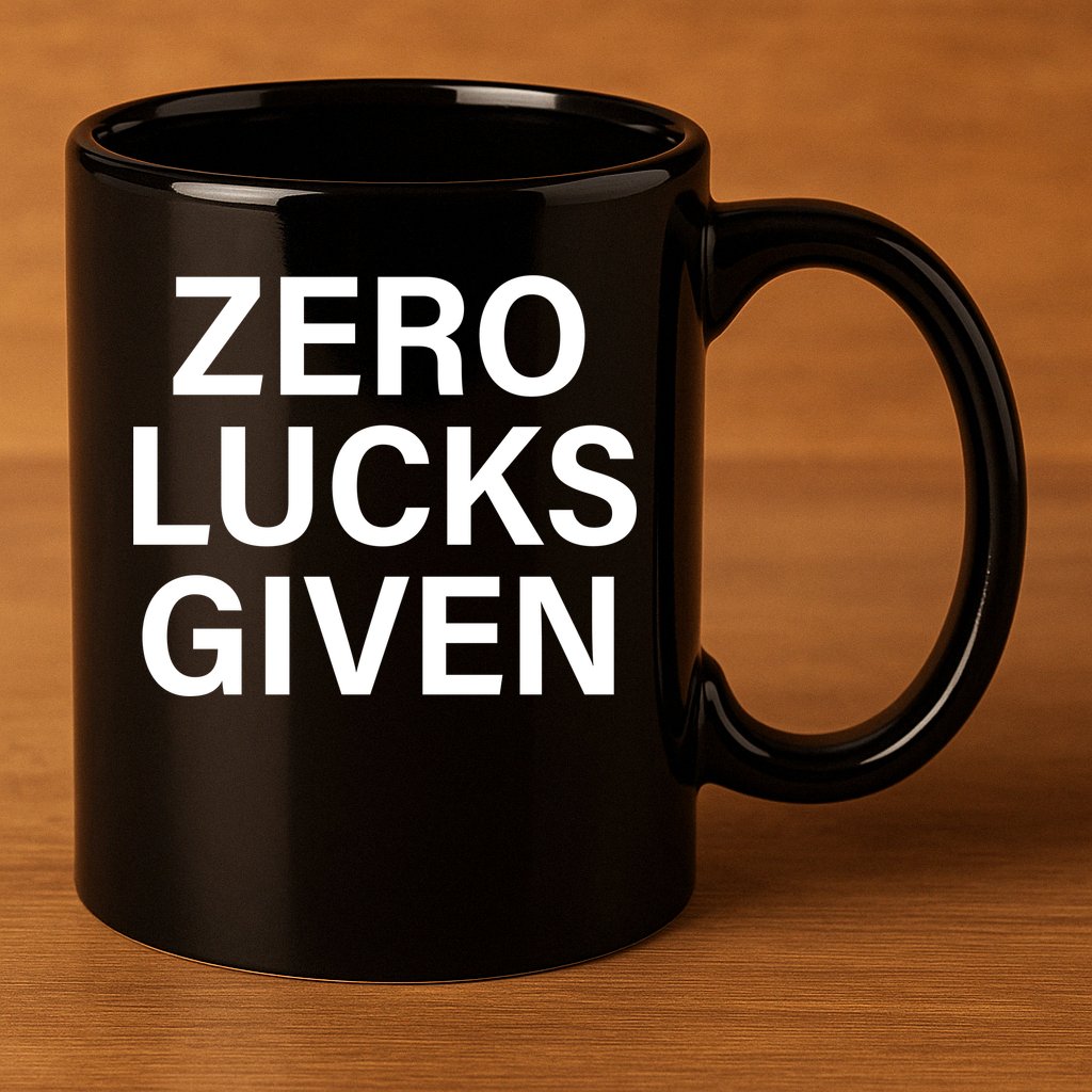 Zero Lucks Given 11oz C Handle Ceramic Mug