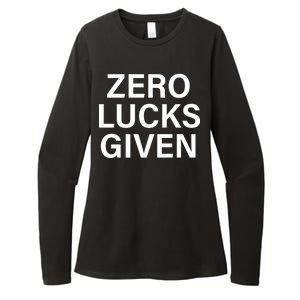 Zero Lucks Given Womens CVC Long Sleeve Shirt