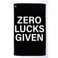 Zero Lucks Given Golf Towel