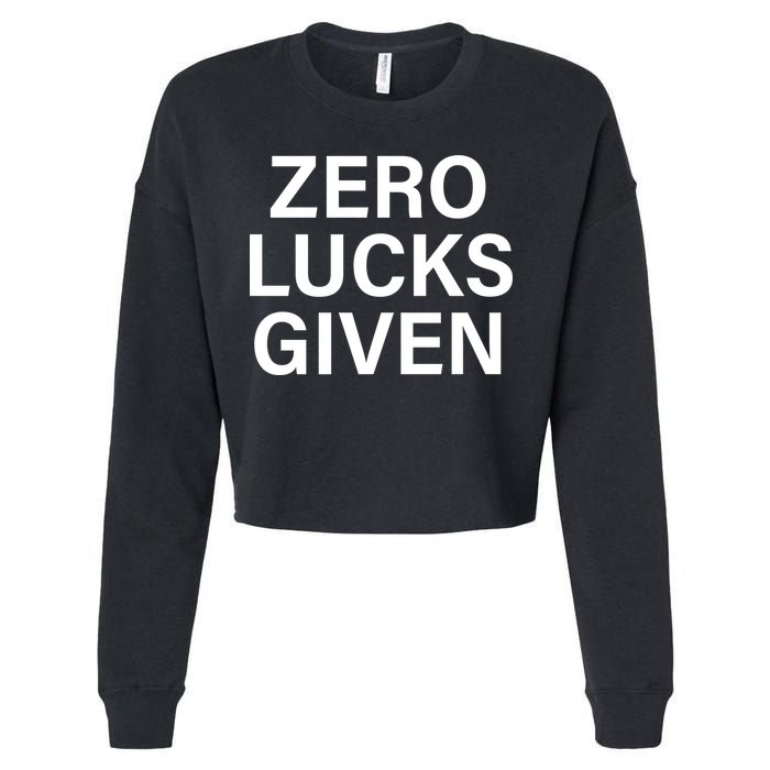 Zero Lucks Given Cropped Pullover Crew