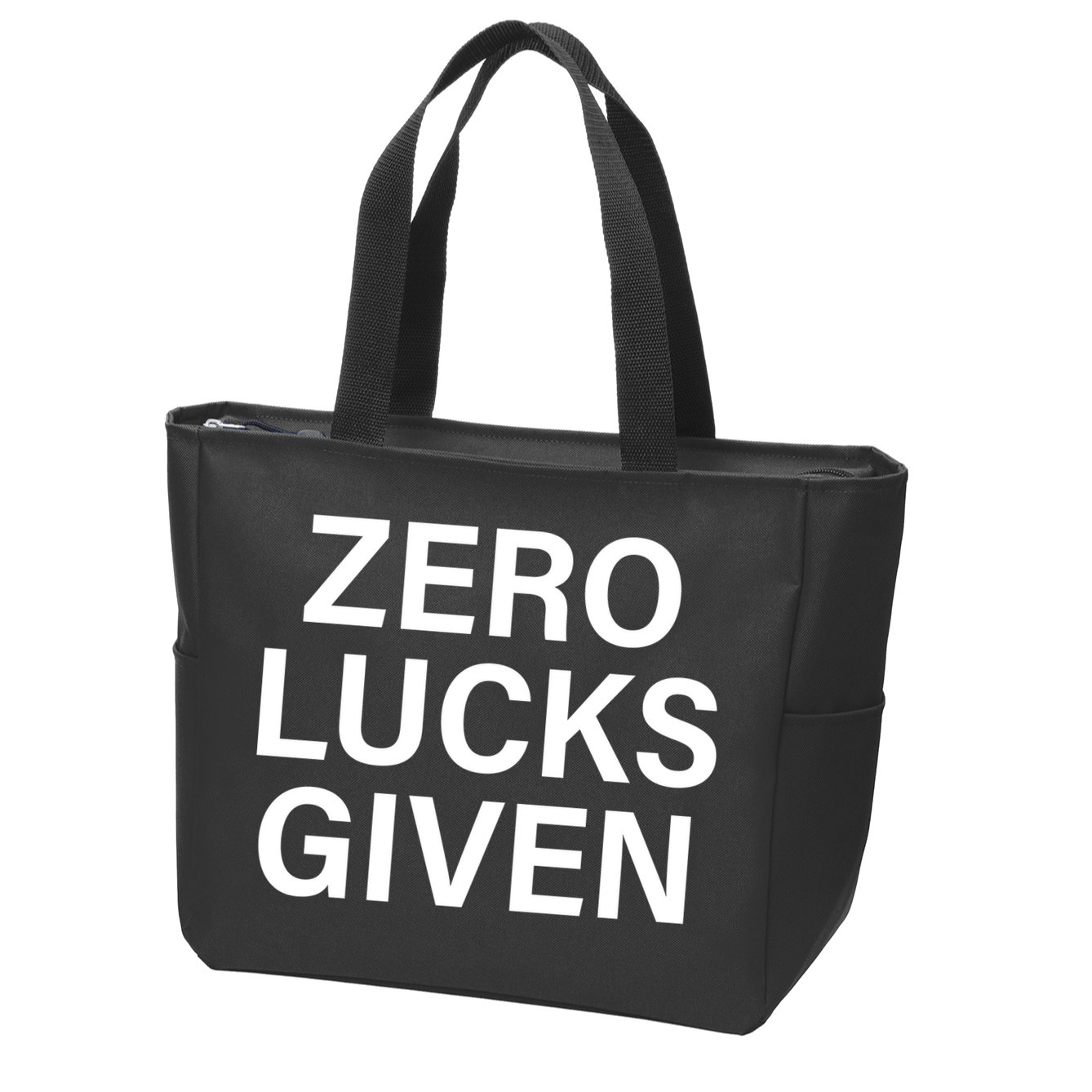 Zero Lucks Given Zip Tote Bag