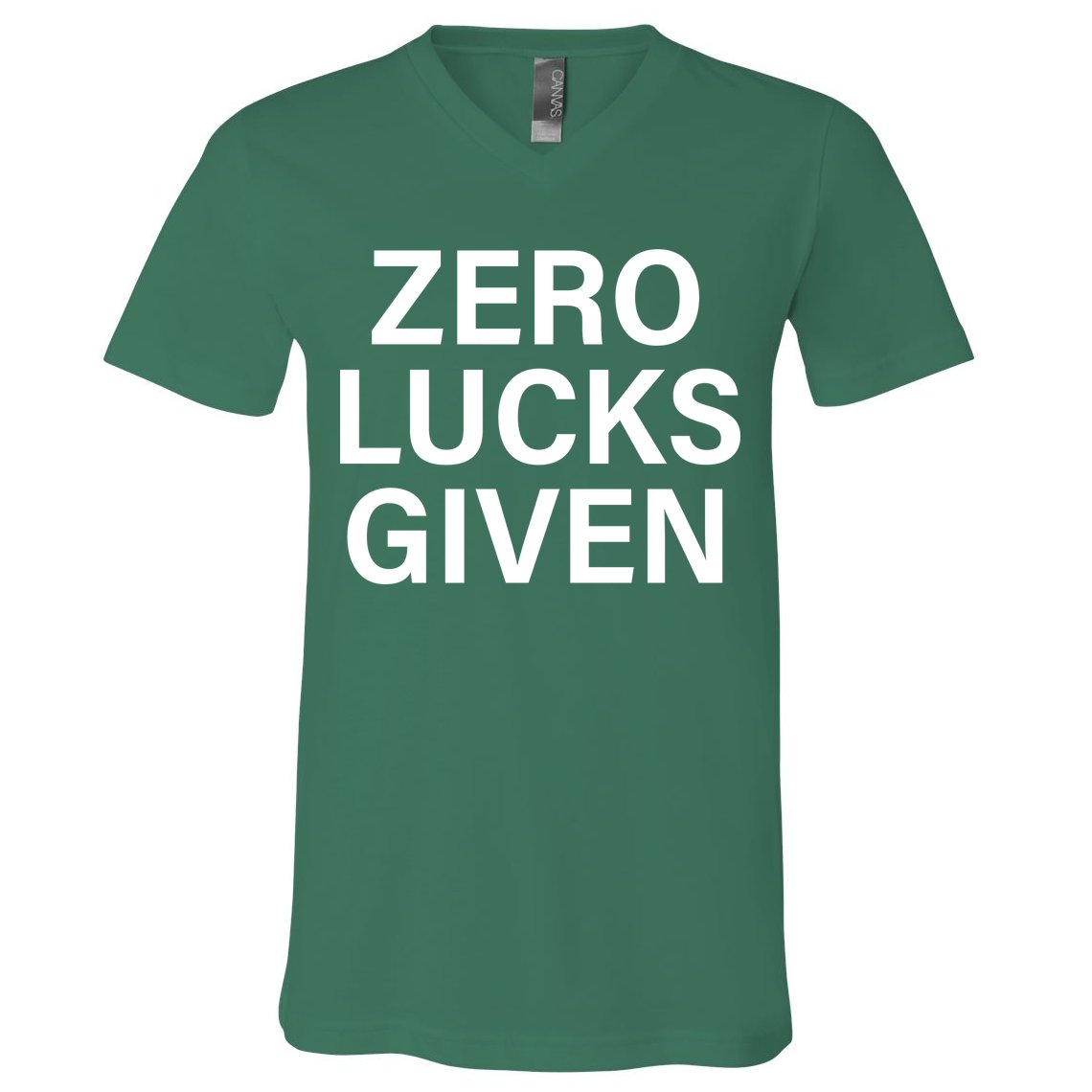 Zero Lucks Given V-Neck T-Shirt