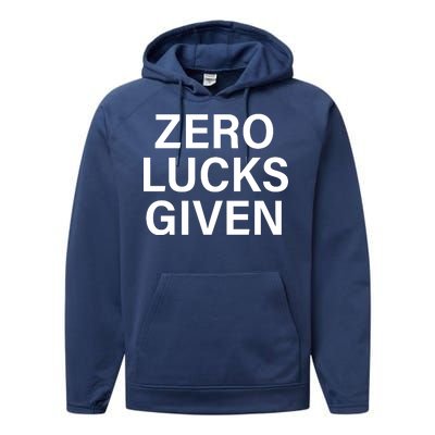 Zero Lucks Given Performance Fleece Hoodie