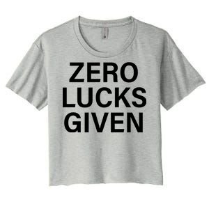 Zero Lucks Given Women's Crop Top Tee