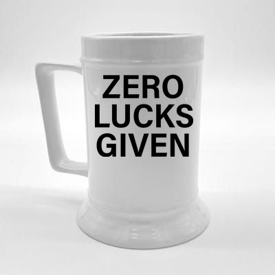 Zero Lucks Given Beer Stein