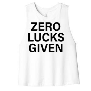 Zero Lucks Given Women's Racerback Cropped Tank