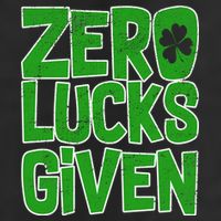 Zero Lucks Given St. Patrick's Day 7 Panel Mesh Trucker Snapback Hat