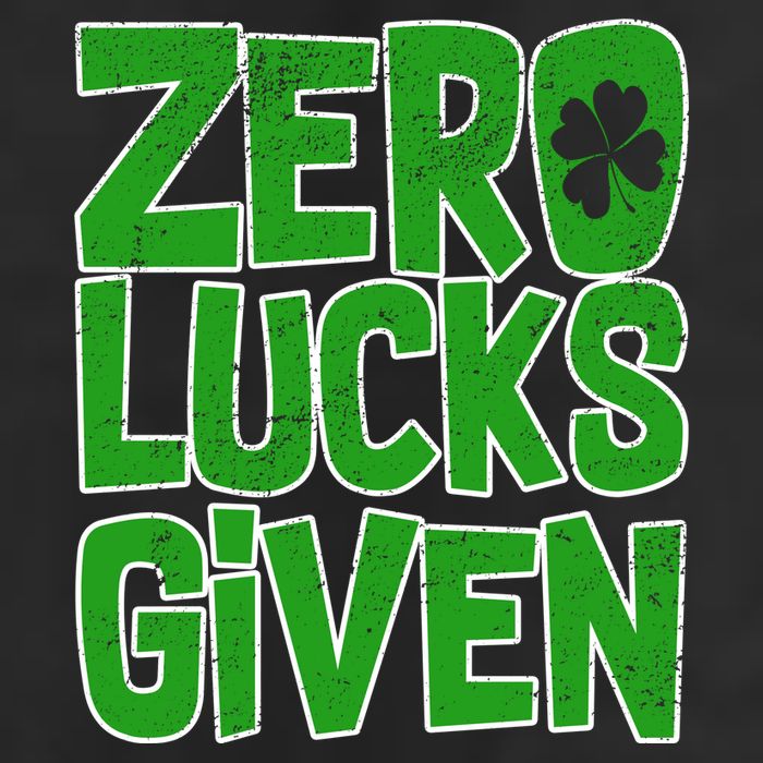 Zero Lucks Given St. Patrick's Day 7 Panel Mesh Trucker Snapback Hat