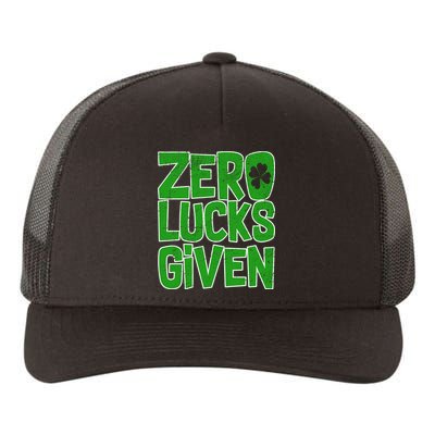 Zero Lucks Given St. Patrick's Day Yupoong Adult 5-Panel Trucker Hat