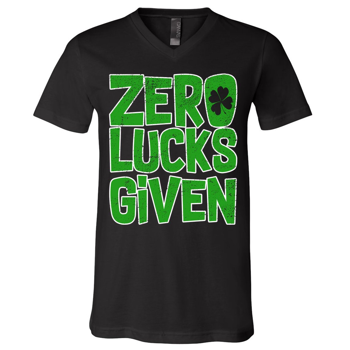 Zero Lucks Given St. Patrick's Day V-Neck T-Shirt