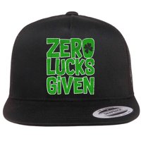 Zero Lucks Given St. Patrick's Day Flat Bill Trucker Hat