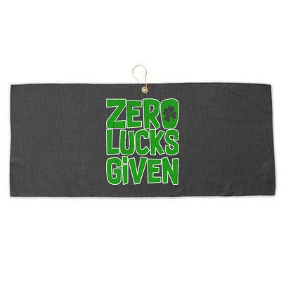 Zero Lucks Given St. Patrick's Day Large Microfiber Waffle Golf Towel