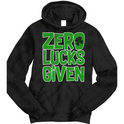 Zero Lucks Given St. Patrick's Day Tie Dye Hoodie