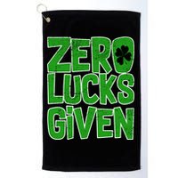 Zero Lucks Given St. Patrick's Day Golf Towel