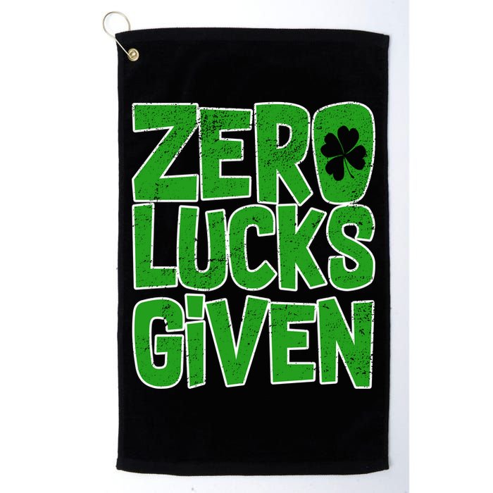 Zero Lucks Given St. Patrick's Day Golf Towel