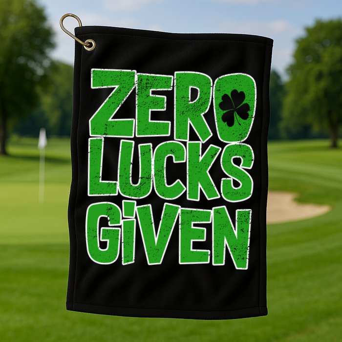 Zero Lucks Given St. Patrick's Day Golf Towel