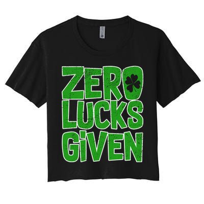 Zero Lucks Given St. Patrick's Day Crop Top