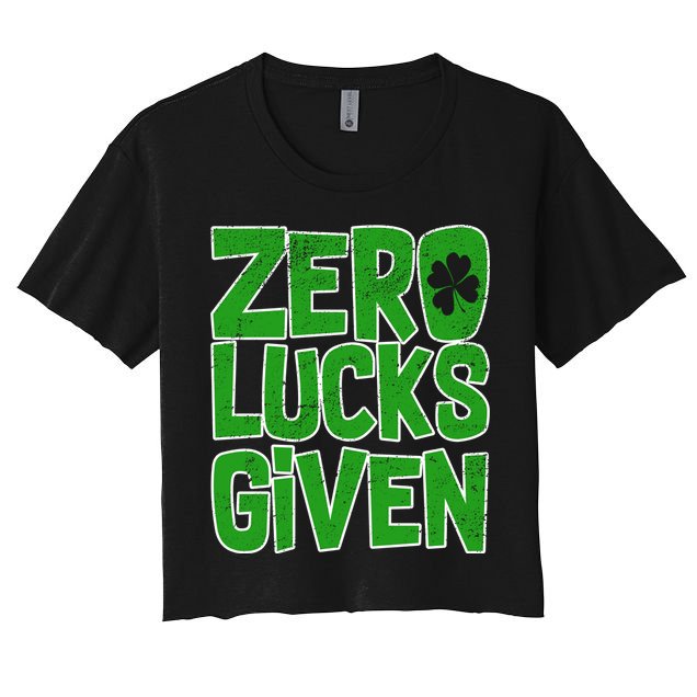 Zero Lucks Given St. Patrick's Day Crop Top