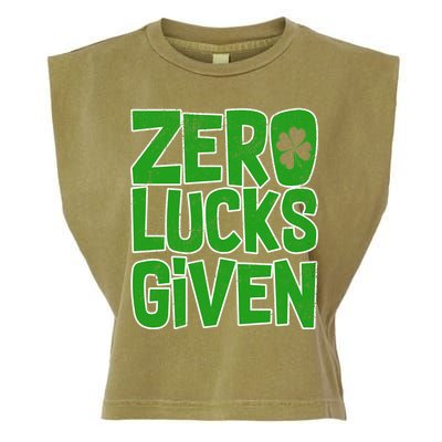 Zero Lucks Given St. Patrick's Day Garment-Dyed Women's Muscle Tee